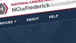 NCI at Frederick Accessioning System Website Thumbnail